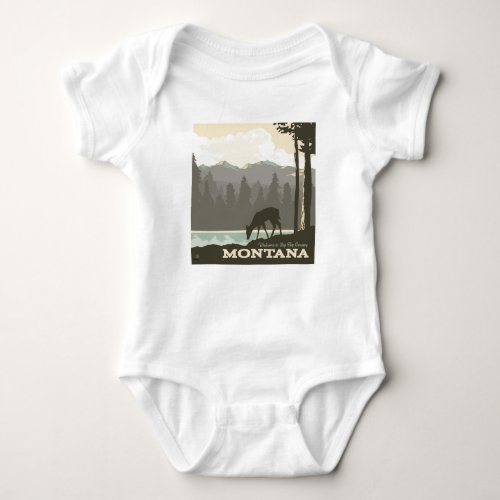 Montana  Welcome to Big Sky Country Baby Bodysuit