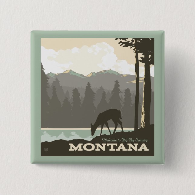 Montana | Welcome to Big Sky Country Button (Front)
