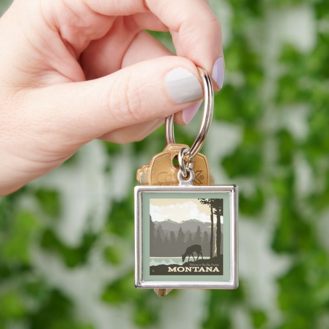 Montana | Welcome to Big Sky Country Keychain (Hand)