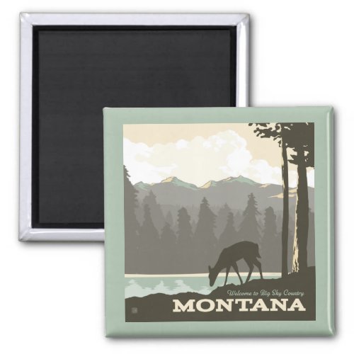 Montana  Welcome to Big Sky Country Magnet