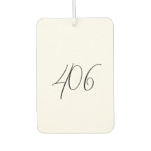 Montana White With Black Area Code Air Freshener