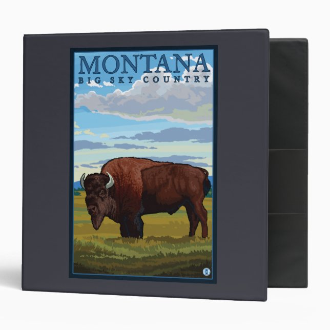 MontanaBison Vintage Travel Poster Binder (Front/Inside)