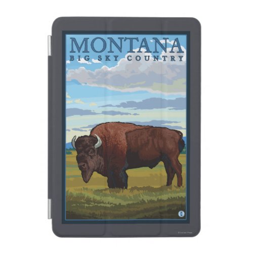 MontanaBison Vintage Travel Poster iPad Mini Cover