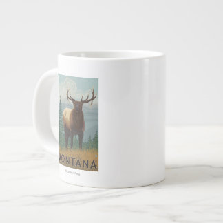 MontanaElk Scene Large Coffee Mug