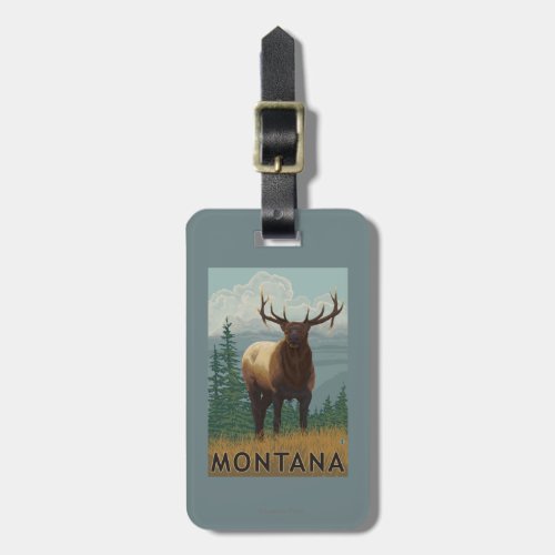 MontanaElk Scene Luggage Tag