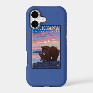 MontanaMomma Bear and Cub Vintage Travel iPhone 17 Case