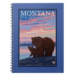 MontanaMomma Bear and Cub Vintage Travel Notebook