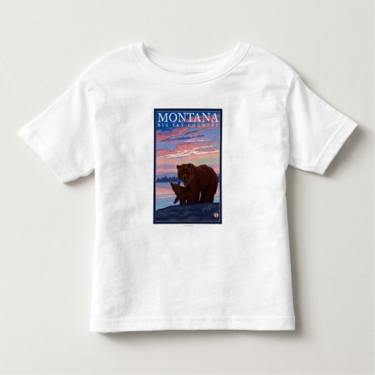 MontanaMomma Bear and Cub Vintage Travel Toddler T-shirt