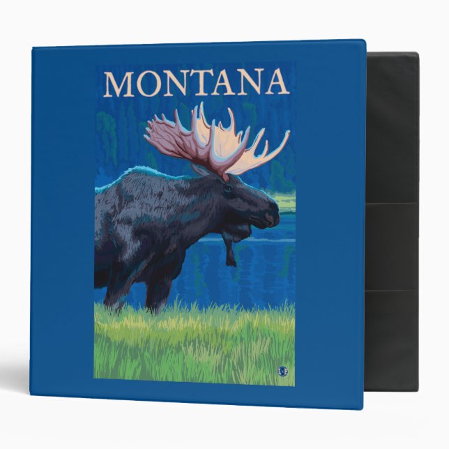 MontanaMoose Vintage Travel Poster Binder (Front/Inside)