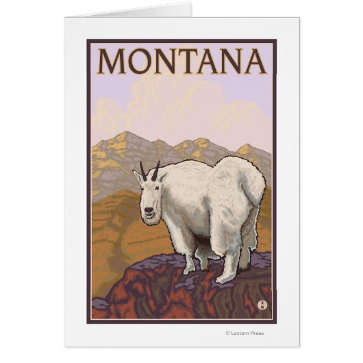 MontanaMountain Goat Vintage Travel Poster (Front)