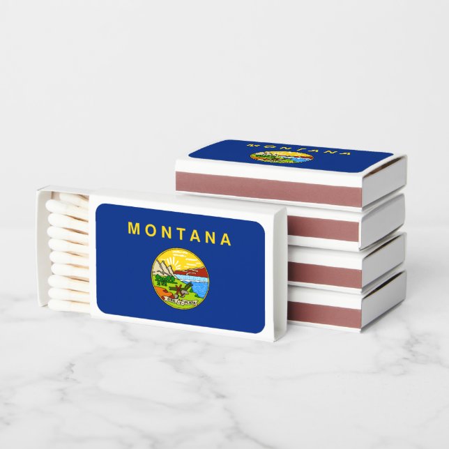 Montanan Flag, Flag of Montana Matchboxes (Stacked)