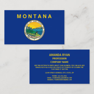 Montanan Flag & Seal, Flag of Montana Business Card