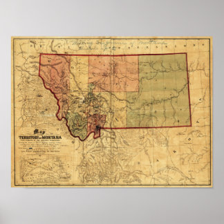 MontanaPanoramic MapMontana Poster