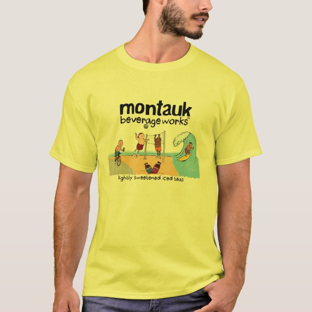 Montauk BeverageWorks - Beach and Iced Tea T-Shirt (Front)