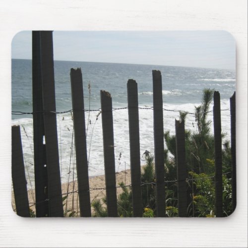 Montauk Fence Love Mouse Pad