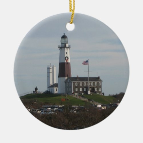 Montauk LIghthouse Holiday Love Ornament