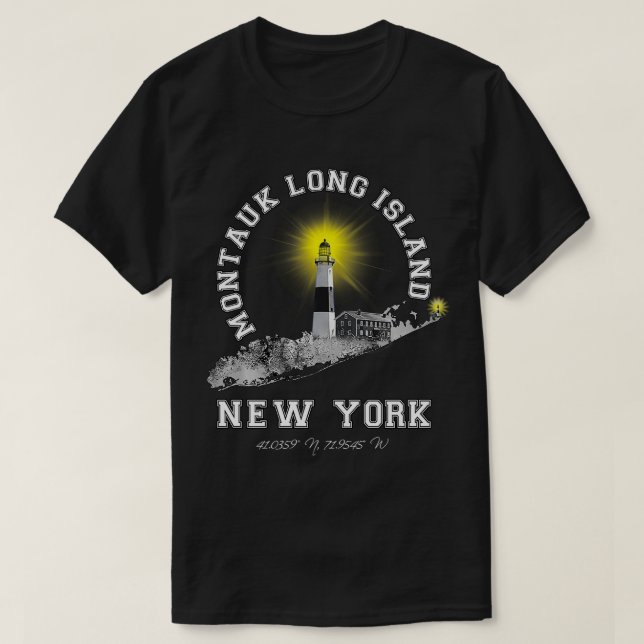 Montauk Lighthouse Long Island NY  T-Shirt (Design Front)