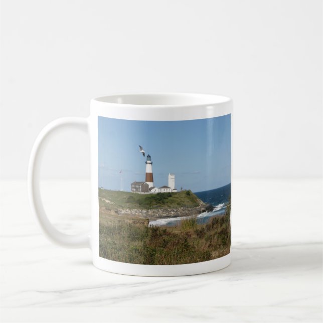 MONTAUK Lighthouse Seagull Love 2.0 Coffee Mug (Left)