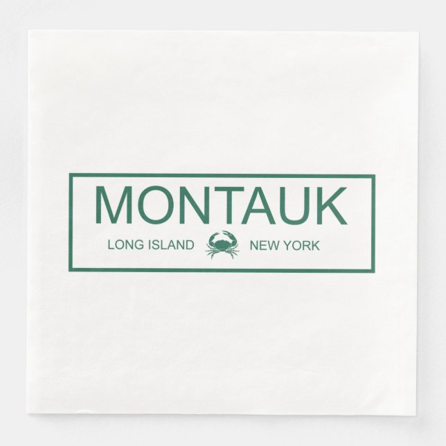 Montauk, Long Island, New York Paper Dinner Napkins (Front)