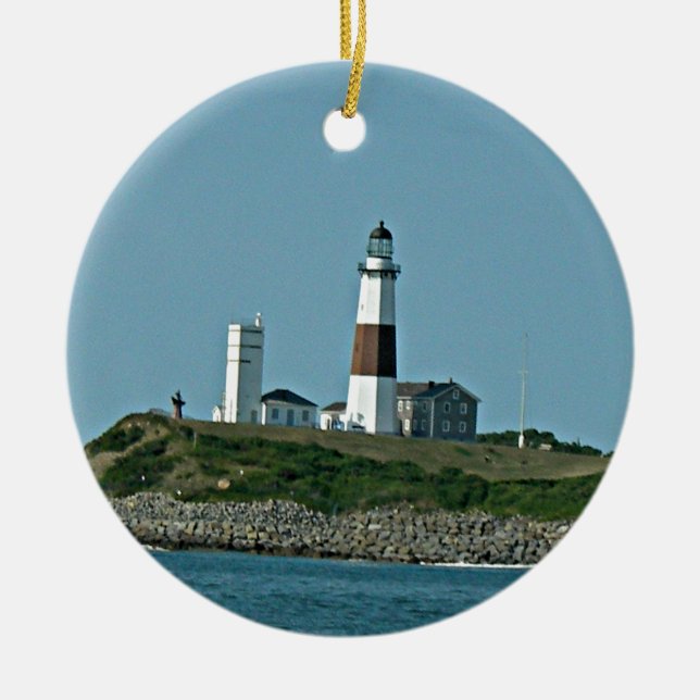 Montauk New York Ceramic Ornament (Front)