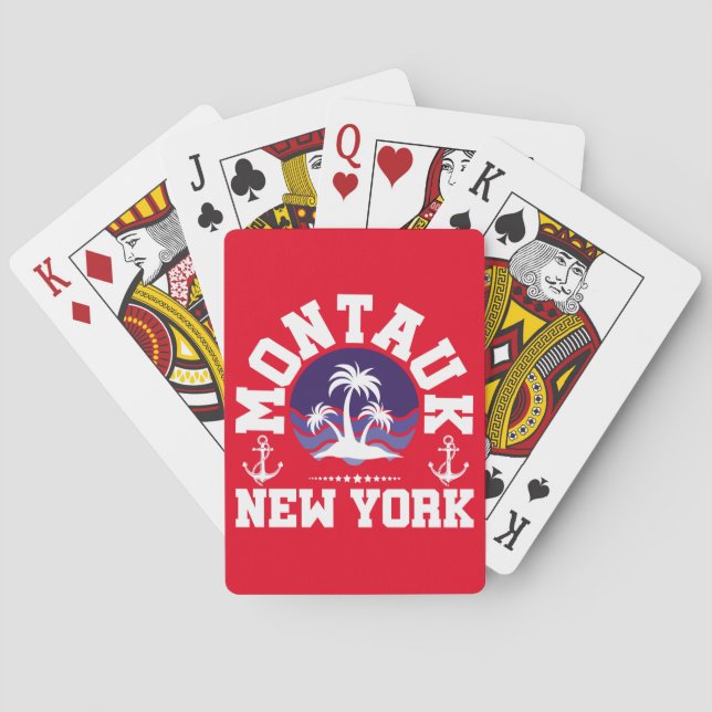 Montauk,New York Poker Cards (Back)