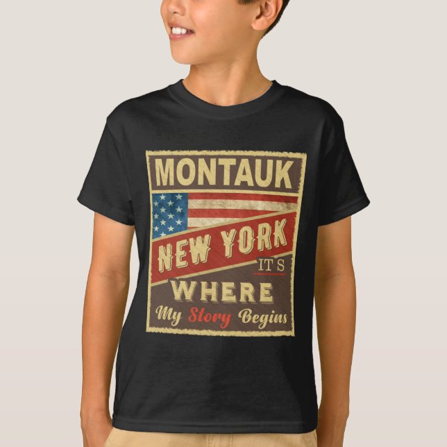 Montauk Ny Its Where My Story Begins _1  T-Shirt (Front)