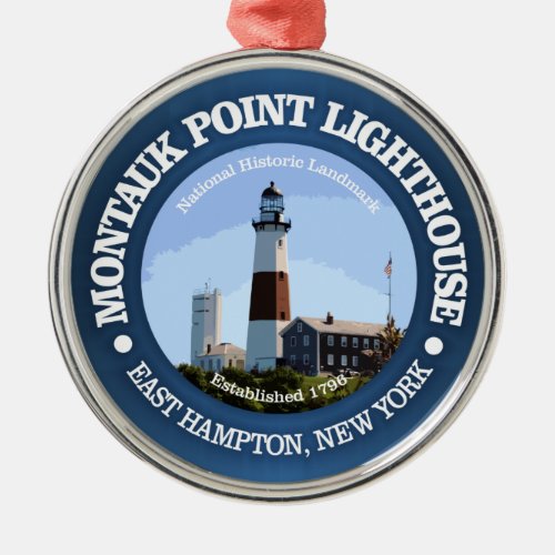Montauk Point Light Metal Ornament