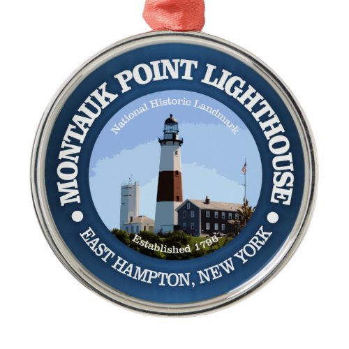 Montauk Point Light Metal Ornament