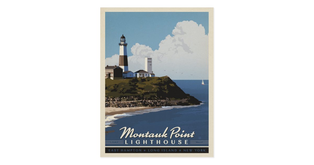 Montauk Point Lighthouse, LongIsland NY Postcard | Zazzle.com