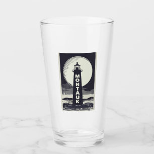 Montauk Point Lighthouse Moon Glass