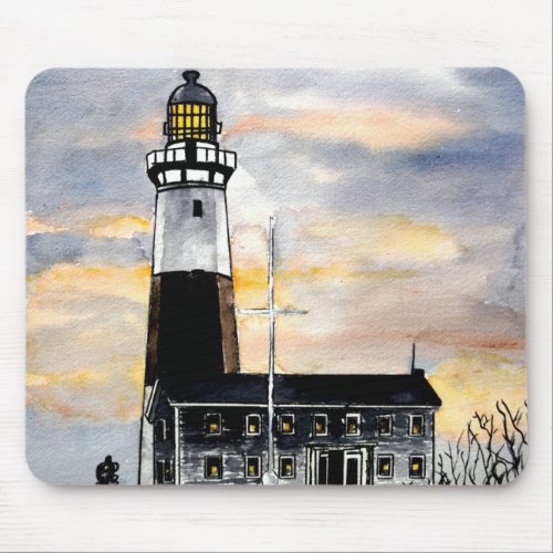 montauk point lighthouse new york mouse pad
