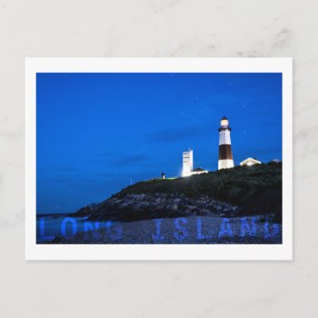 Montauk Point Lighthouse Postcard by iShore at Zazzle