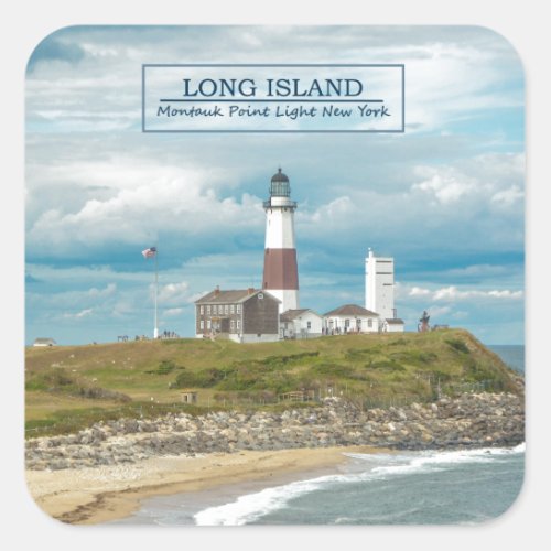 Montauk Point Lighthouse Square Sticker