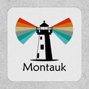Montauk Point New York Lighthouse Rainbow Patch