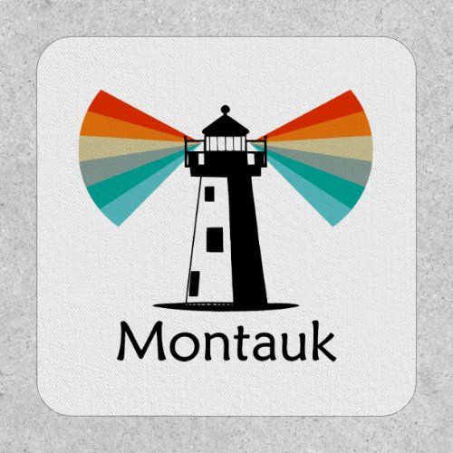 Montauk Point New York Lighthouse Rainbow Patch