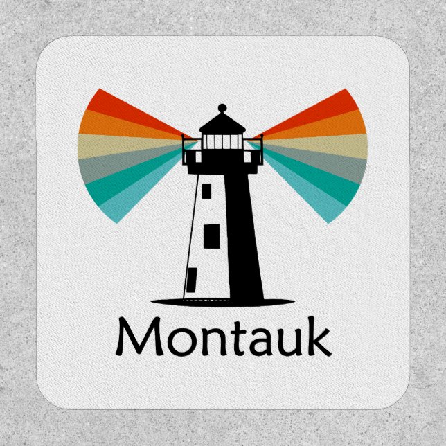 Montauk Point New York Lighthouse Rainbow Patch (Front)