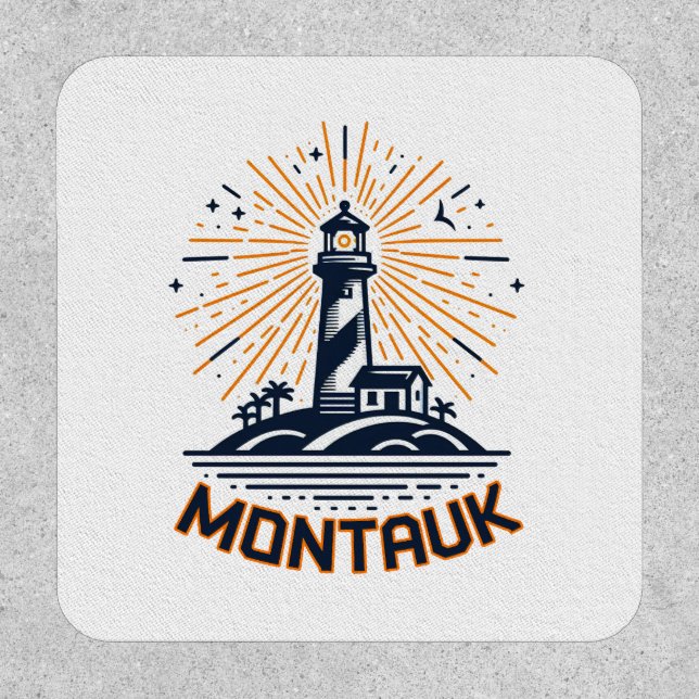 Montauk Point New York Lighthouse Sunrise Patch (Front)