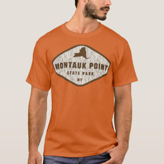 Montauk Point State Park New York Tree Log Texture T-Shirt