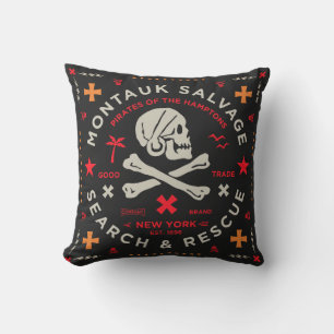 Montauk Salvage Co. Pirate Outdoor Pillow