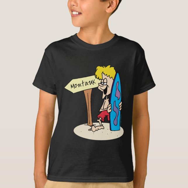 Montauk Surfer Dude T-shirt (Front)