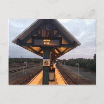 Montauk Train Station Postcard by qopelrecords at Zazzle