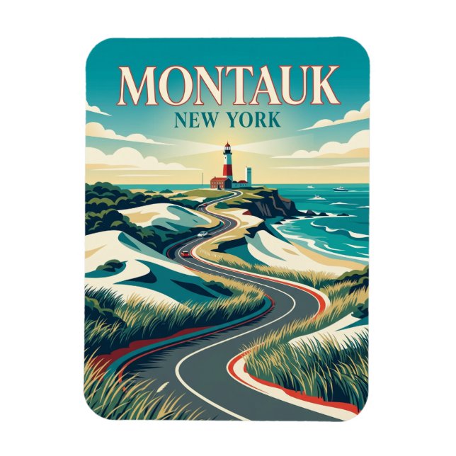 Montauk USA Magnet (Vertical)