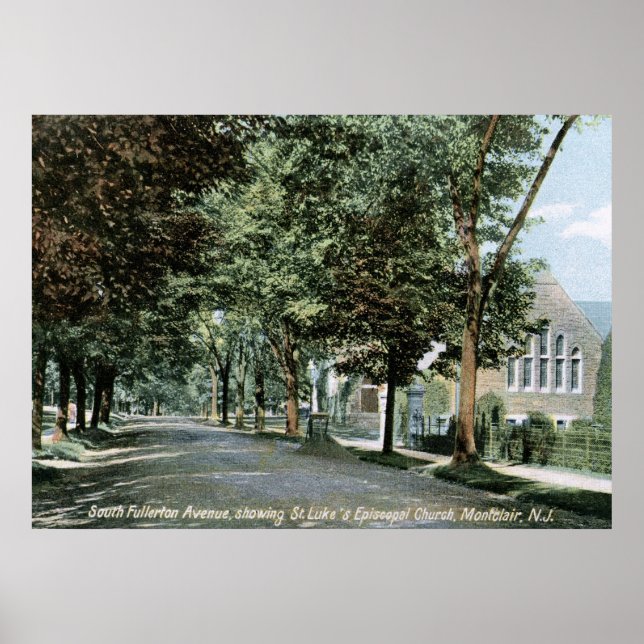 Montclair, New Jersey 1908 Vintage Poster (Front)