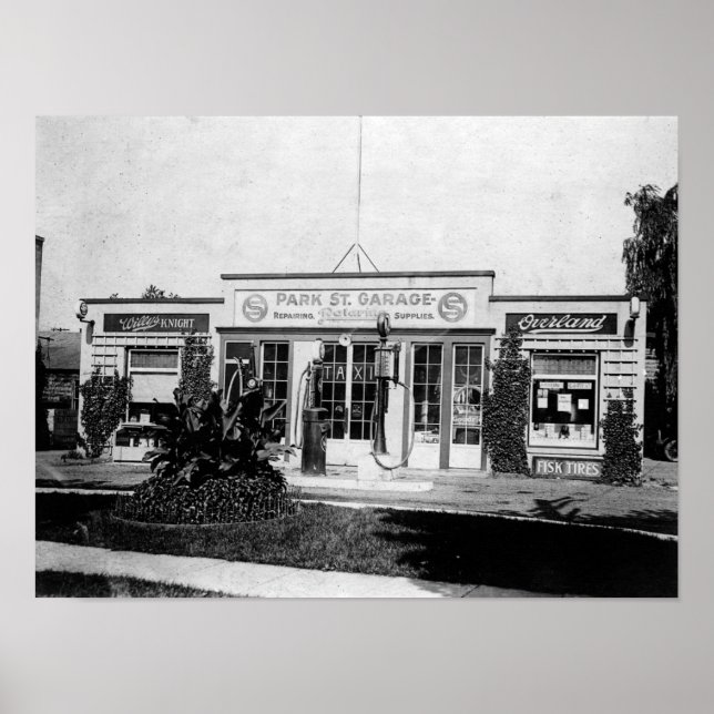 Montclair, New Jersey, Automobile Garage, Vintage Poster (Front)