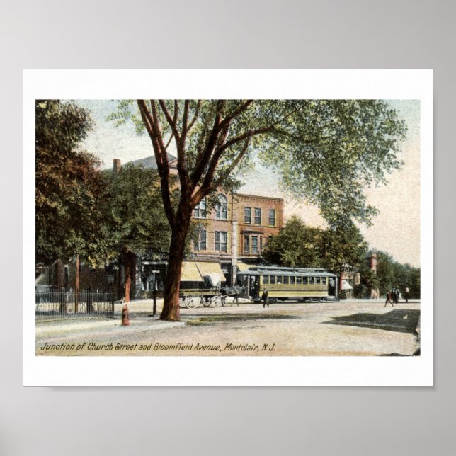 Montclair NJ 1908 Vintage Poster (Front)