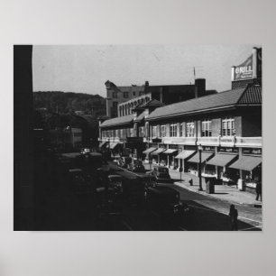 Montclair NJ, Park Street, View, 1940s Vintage Poster