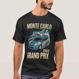 Monte Carlo 2003 Vintage Grand Prix Racing Poster T-Shirt