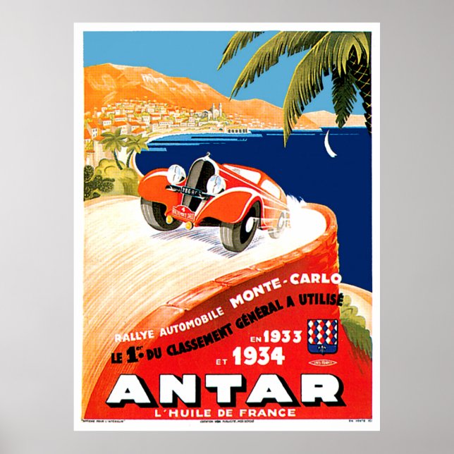 Monte Carlo Automobile Rally Poster (Front)