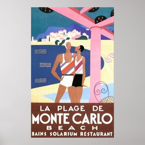 Monte Carlo Beach Poster