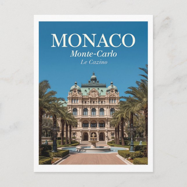  Monte Carlo Casino Monaco Postcard (Front)
